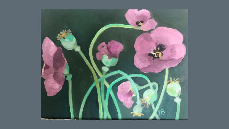 Painting of poppies