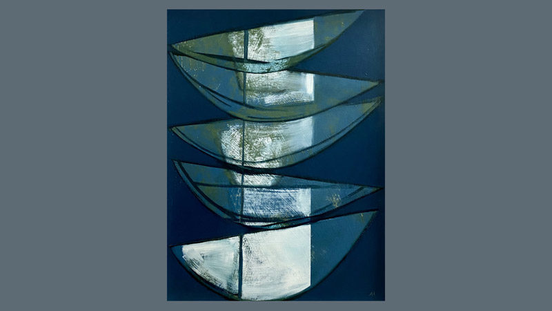 Blue abstract artwork
