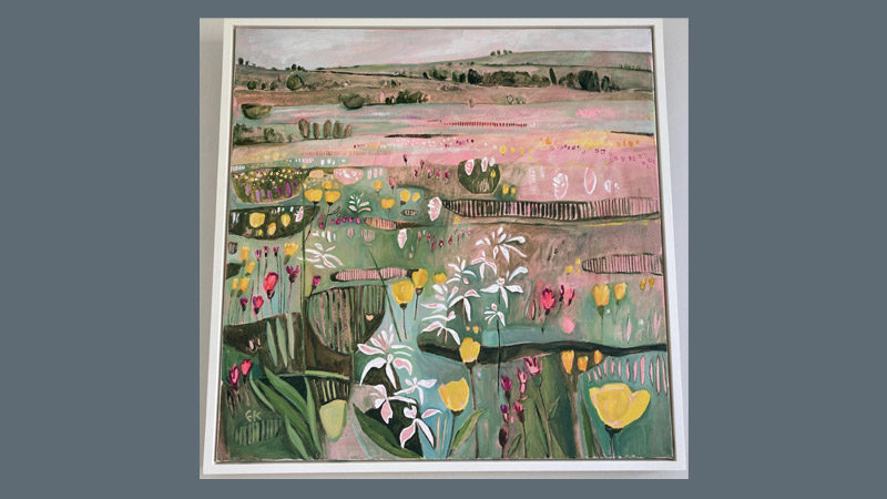 Artwork showing flowers