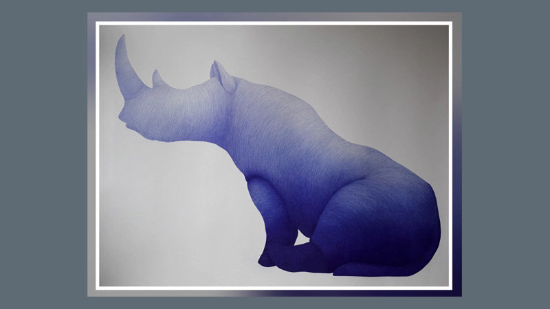 Artwork of Blue Rhino