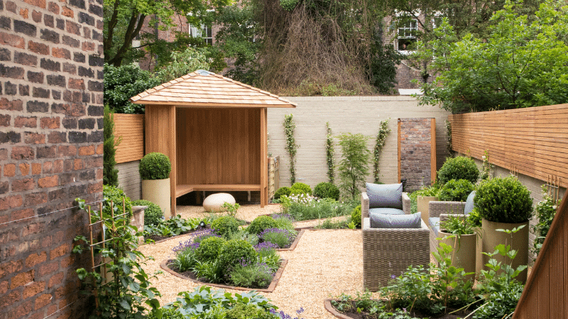 Garden at James' Place Liverpool.