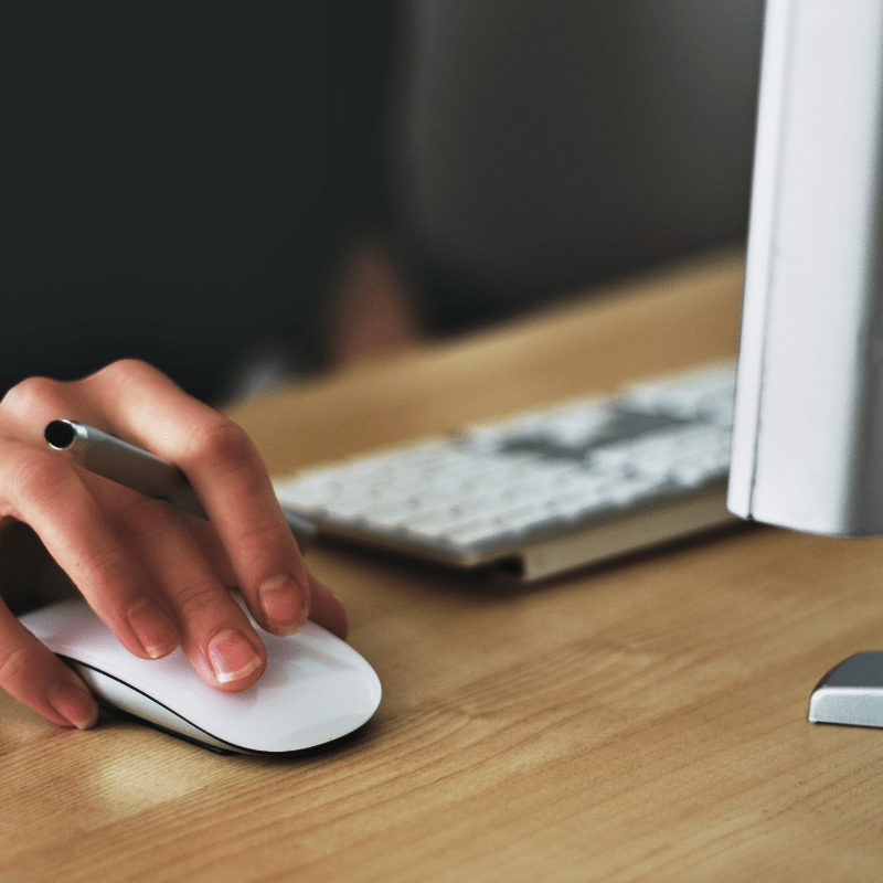 Woman using computer