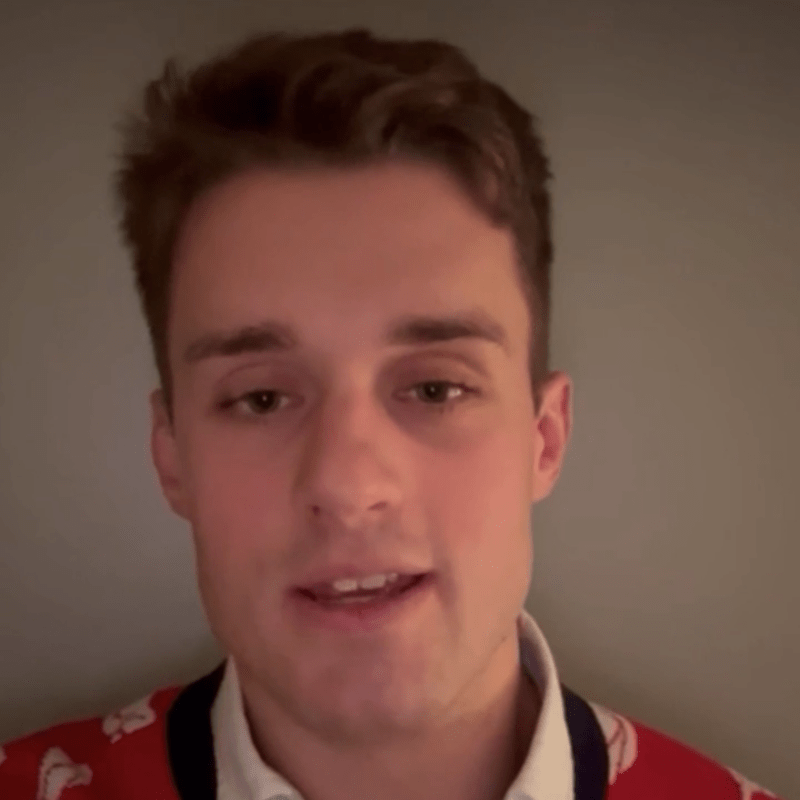 Man looking at camera