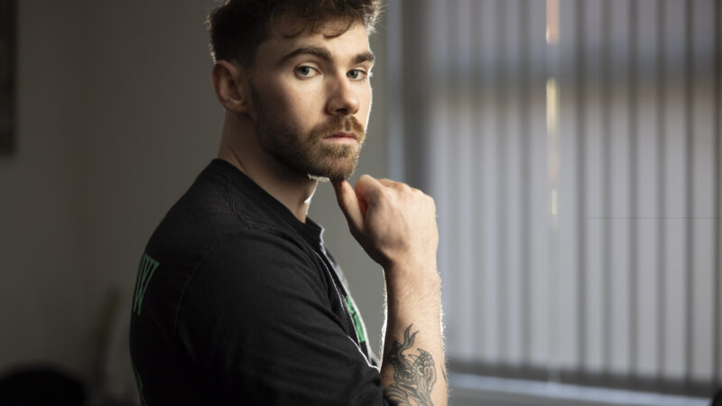 Man looking at camera