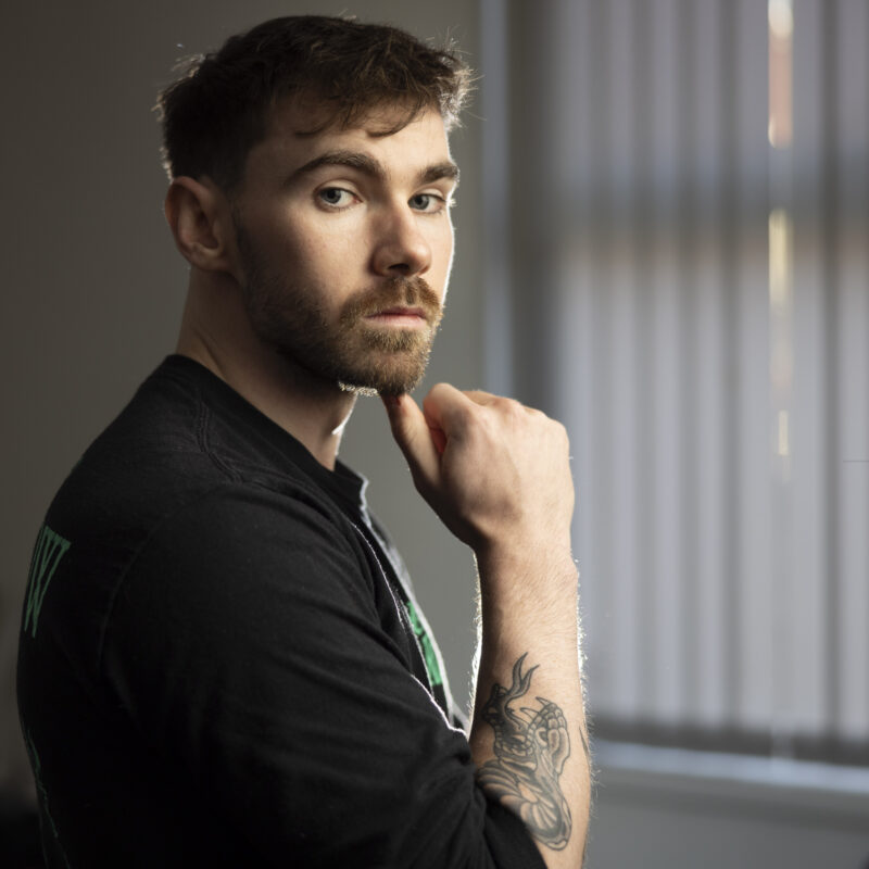 Man looking at camera