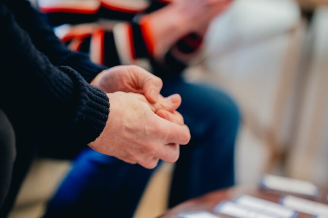 Close up of man's hand