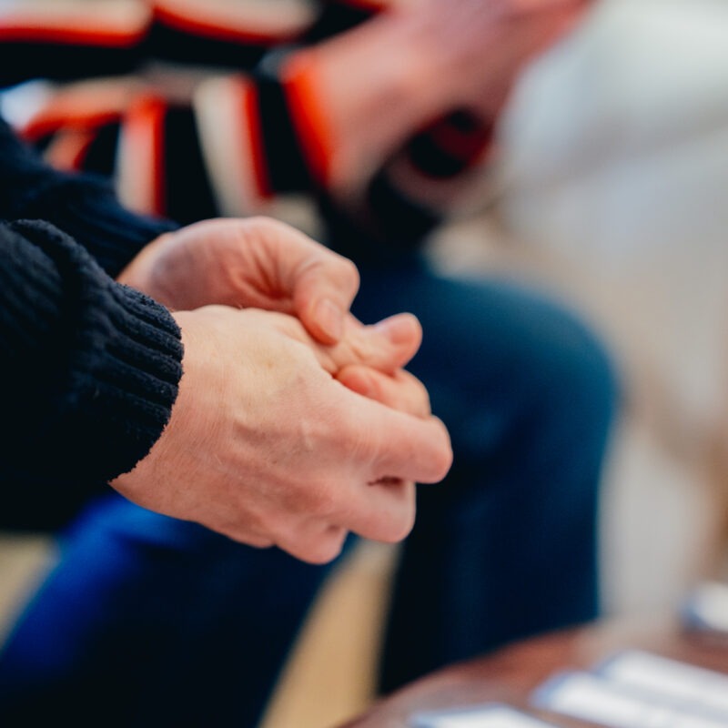 Close up of man's hand