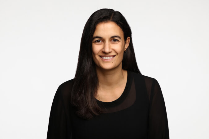 Woman smiling at camera