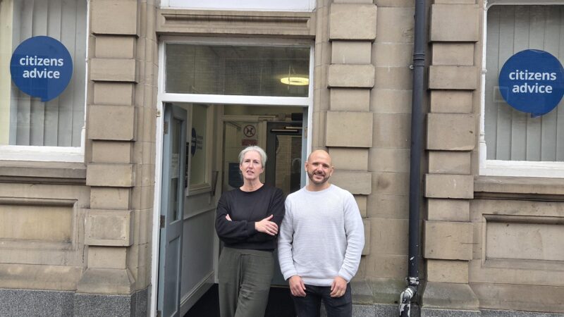 Sarah and Andrew outside CORE Darlington