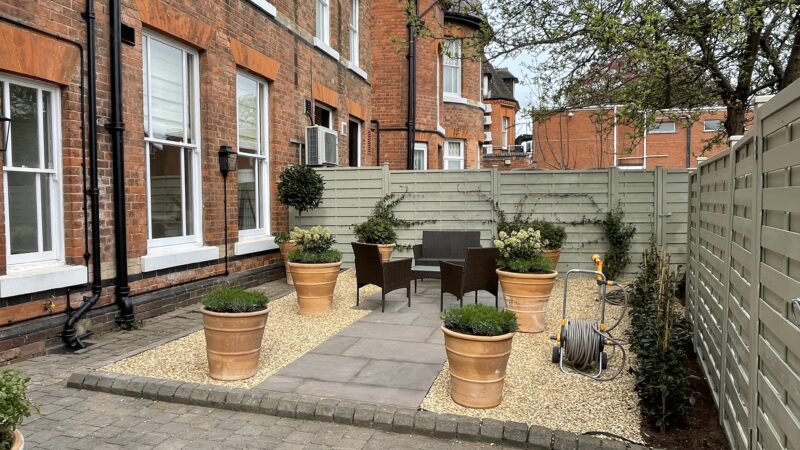 Garden at James' Place Birmingham.