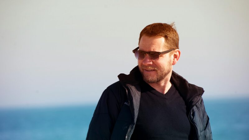 Man with sunglasses on