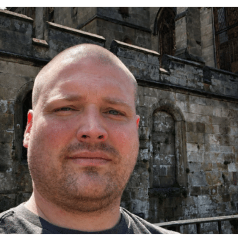 Man looking at camera